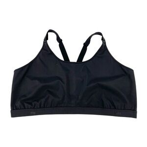 TomboyX Peak Sports Bra Size 4X Black Stretch Adjustable Straps Medium Impact
